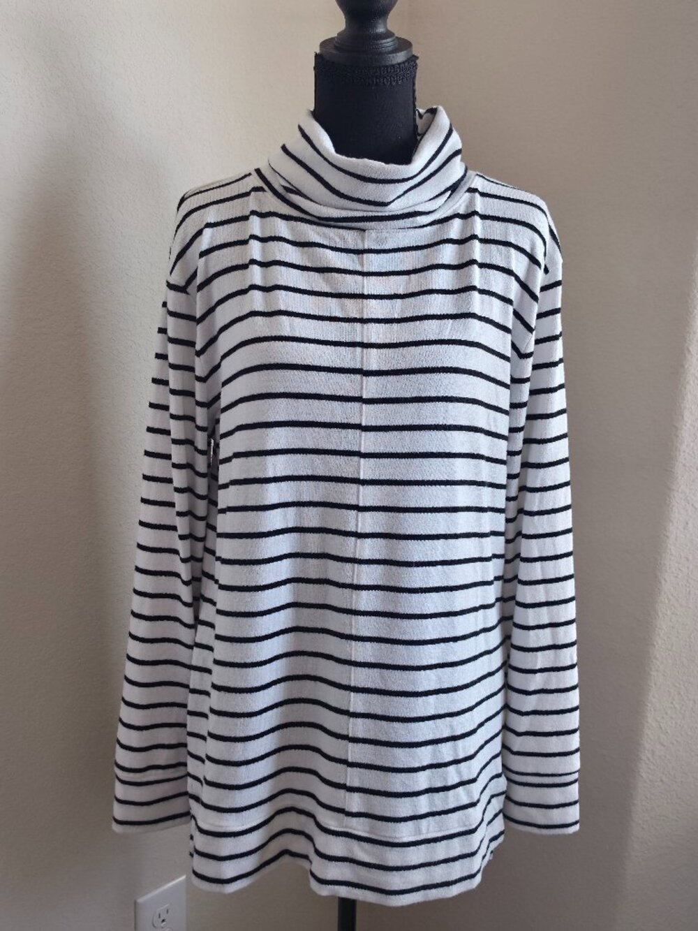 A New Day Long Striped Turtleneck Sweater